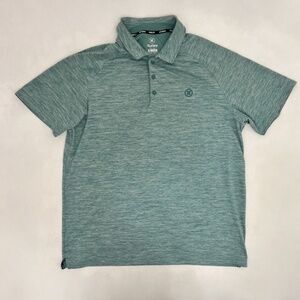 Vintage Hurley Mens Size XL‎ Polo Shirt Green Pullover Collared Moisture Wicking